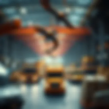 Illustration depicting efficient supply chain management