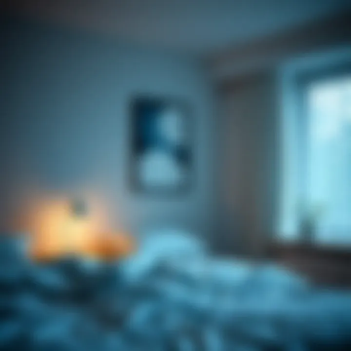 A serene bedroom setting promoting restful sleep