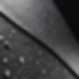 Close-up view of nylon and metal surface interaction with adhesive