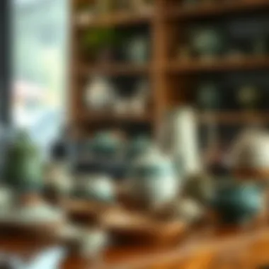 Artistic Greenware Display Artistic arrangement of various greenware ceramics on display