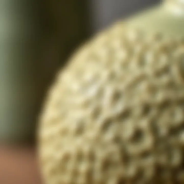 Textured Greenware Surface Close-up of a textured greenware ceramic surface exhibiting craftsmanship