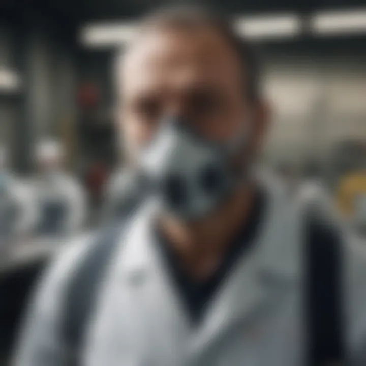 Illustration of preventive measures against asbestos exposure