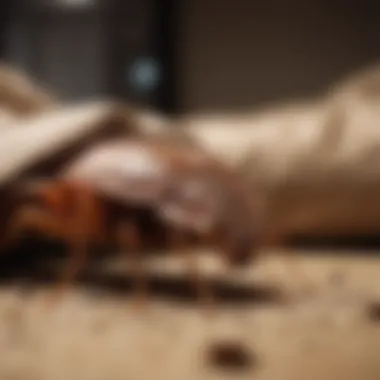 Visual representation of common bed bug hiding spots in a home