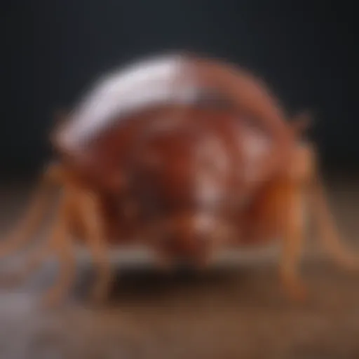 Detailed illustration of bed bug anatomy and features