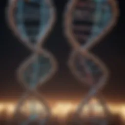 Illustration of DNA strands representing ancestry