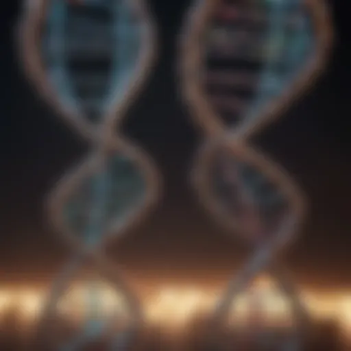 Illustration of DNA strands representing ancestry