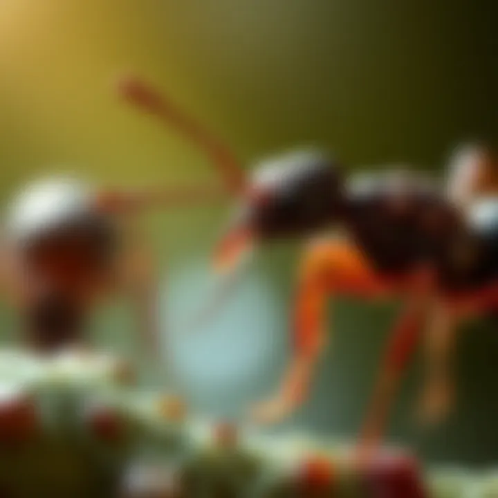 Diagram explaining the biological mechanism of an ant bite reaction