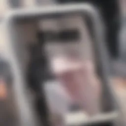 A close-up on a sophisticated cell phone data extractor device showcasing its interface.