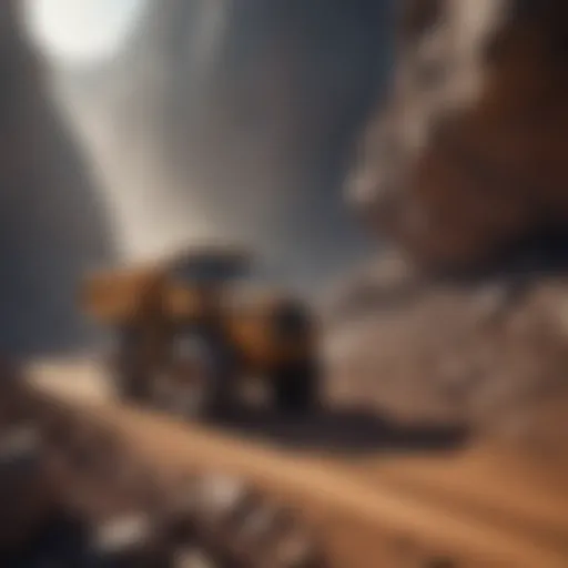 Cobalt mining operation showcasing machinery and extraction site