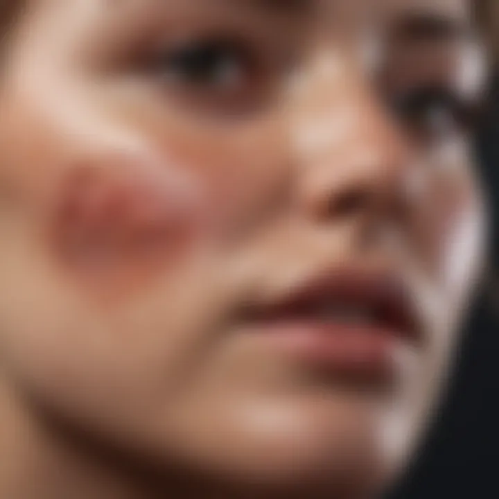 Visual representation of common symptoms associated with skin abscesses