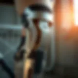 Aluminum Knee Brace Construction Detailed view of an aluminum knee brace showcasing its construction