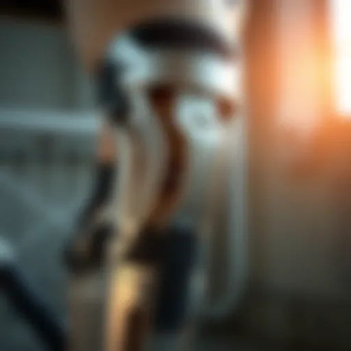 Aluminum Knee Brace Construction Detailed view of an aluminum knee brace showcasing its construction