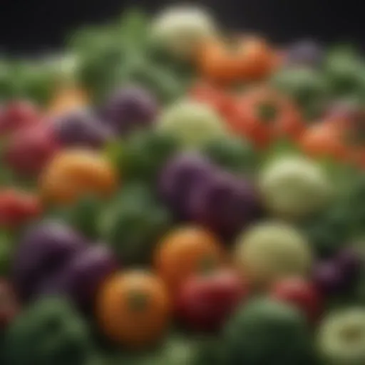 A vibrant assortment of nitrate-free vegetables