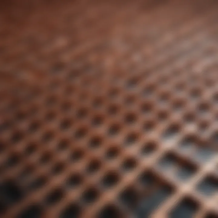 Illustration of copper grids integrated in electronic devices.