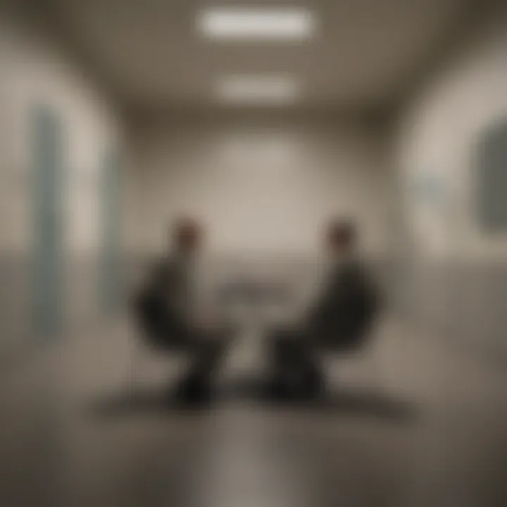 Counseling session in correctional facility