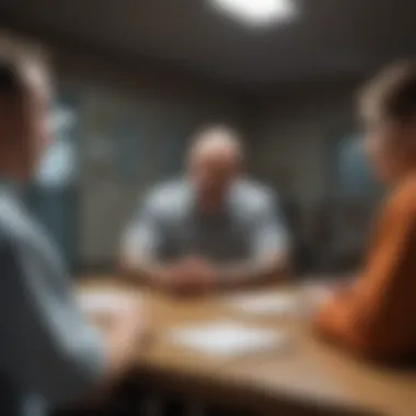 Insightful Dialogue Between Counselor and Inmate Counselor discussing with inmate