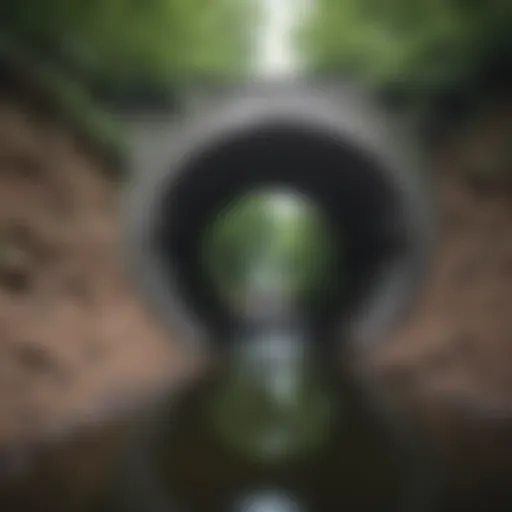 A detailed view of a culvert showcasing its structural integrity