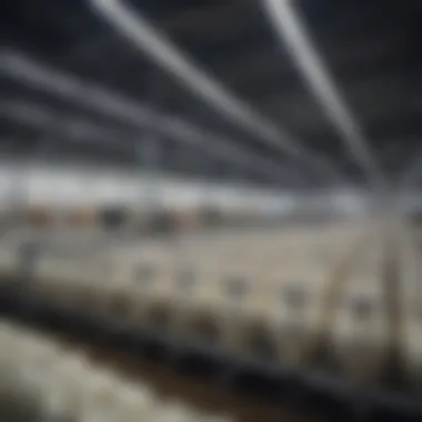 Innovative technology in dairy farming, featuring automated milking systems and smart feeding solutions