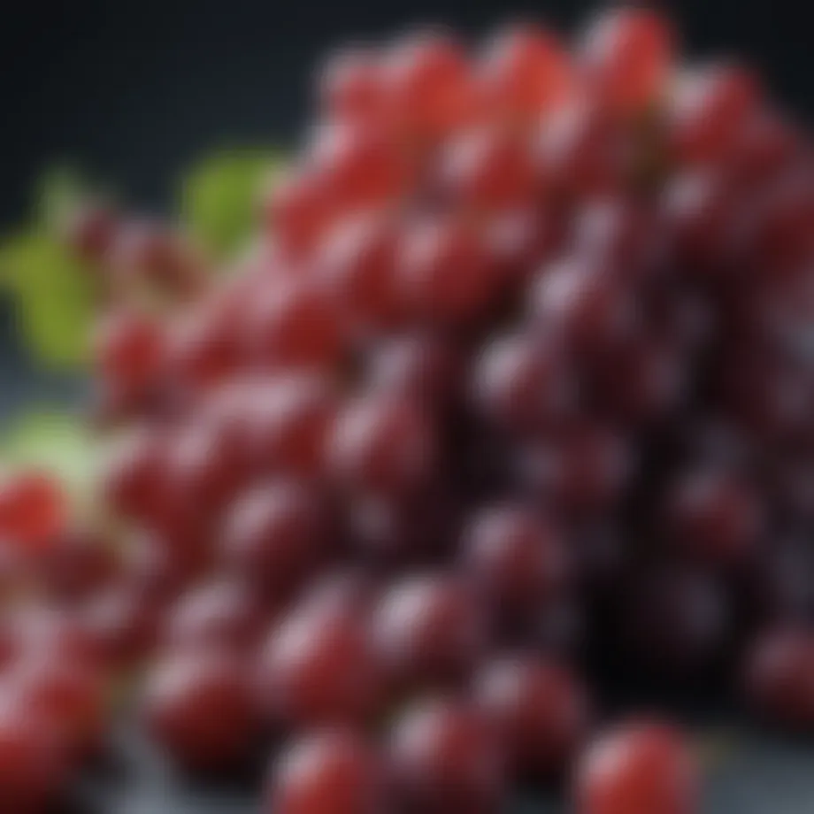 Illustration of resveratrol-rich foods like grapes and berries