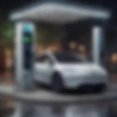Modern Electric Vehicle Charging Station Electric vehicle charging station