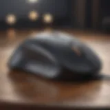 A close-up view of an ergonomic mouse designed for comfort