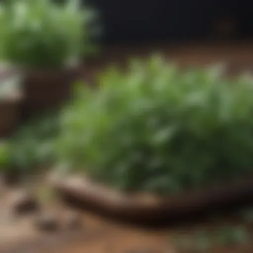 A vibrant array of fresh herbs known for their potential thyroid benefits.