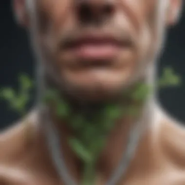 Mechanism of Action of Thyroid-Boosting Herbs An illustration depicting the mechanism of how herbs interact with thyroid function.
