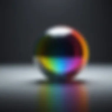 Illustration of the physics of light and color spectrum
