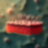 Illustration showing the biological mechanisms of hair follicle response to minoxidil