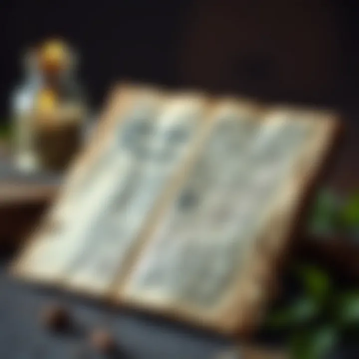 An ancient manuscript detailing the use of herbal remedies