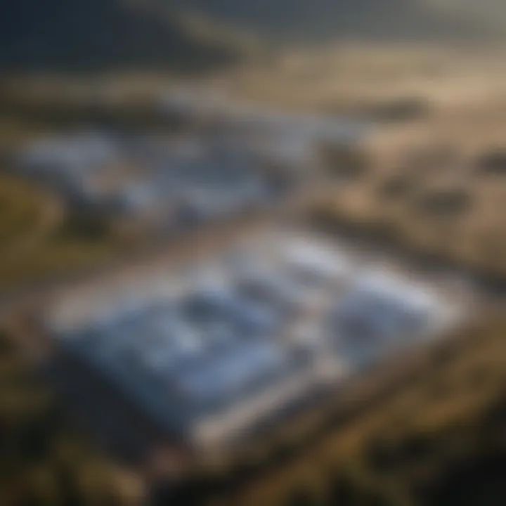 A conceptual visualization of the future impact of flow battery technology on sustainable energy.