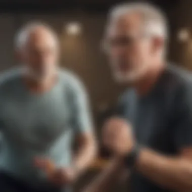 Physical activity and keto lifestyle Older adults engaging in light exercise