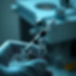 Syringe filled with medication for MS treatment