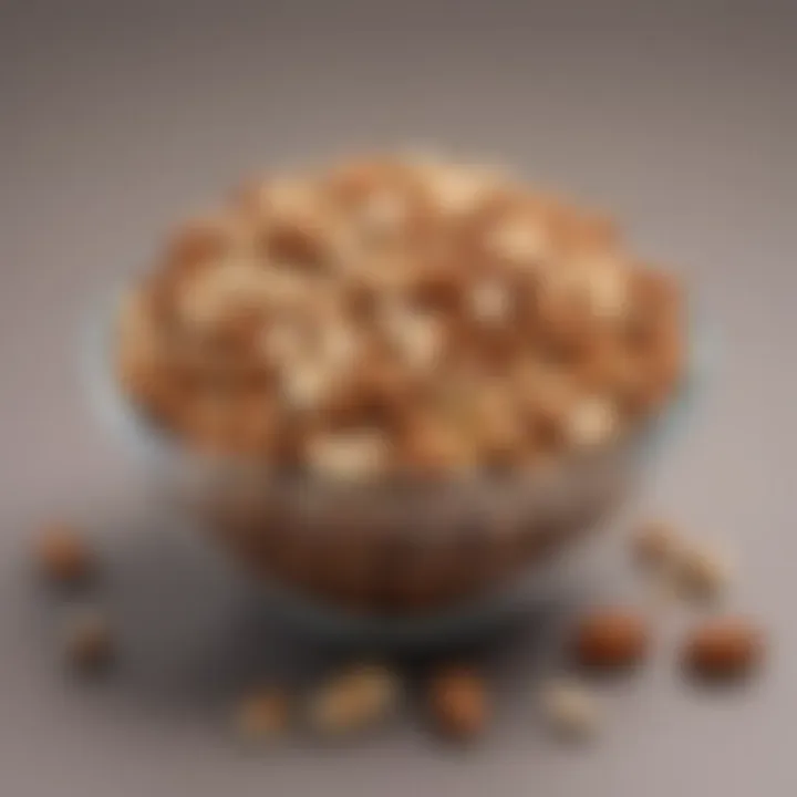 A bowl filled with various nuts and seeds known for their calcium content.