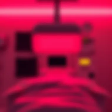 Illustration of red light therapy device in a clinical setting