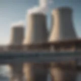 Cooling tower in an industrial setting showcasing efficient heat dissipation