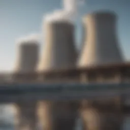 Cooling tower in an industrial setting showcasing efficient heat dissipation