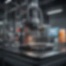 High-tech CBC machine in a laboratory setting