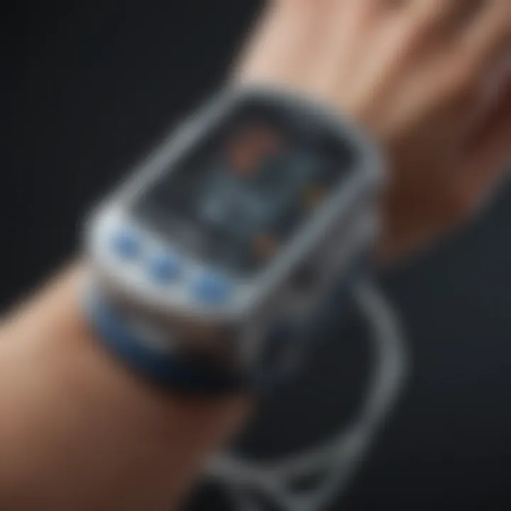 Clinical setting with a pulse oximeter in use