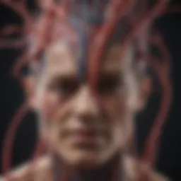 Detailed anatomy of the vascular system showcasing arteries and veins