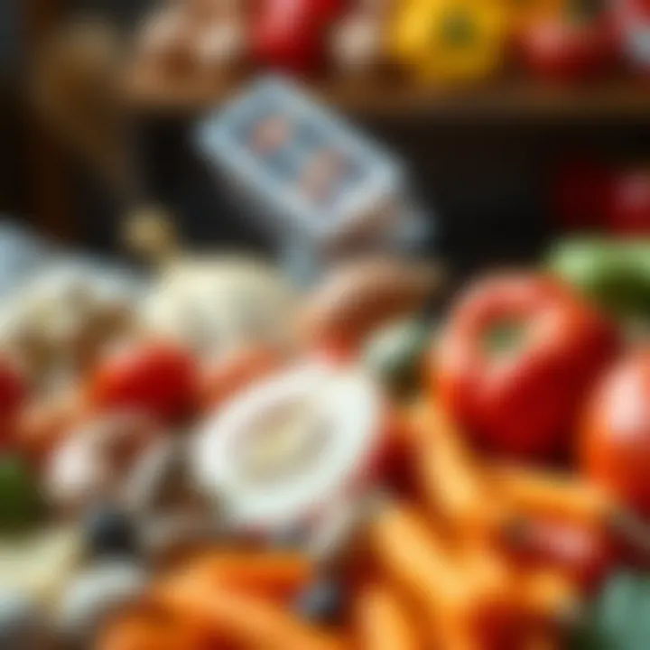 Iron-rich foods assortment