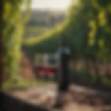Artisanal wine production in a vineyard setting