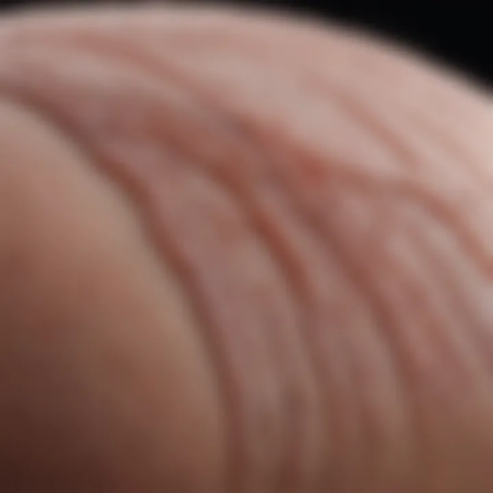 A detailed illustration of hair follicles affected by alopecia