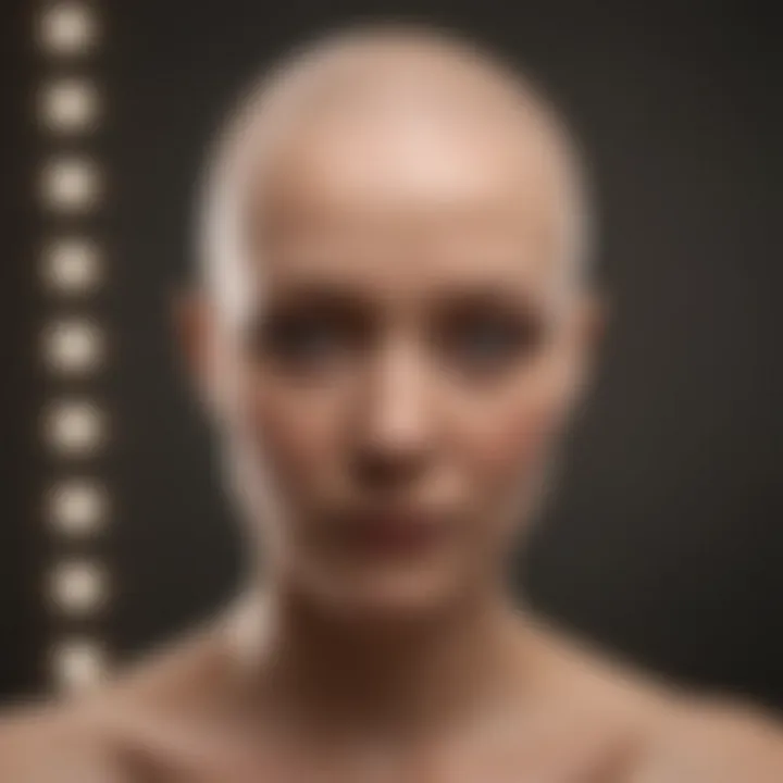 An artistic representation of the psychological impact of hair loss