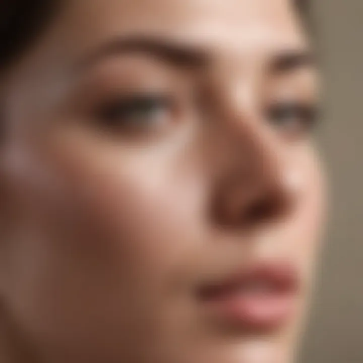 Elegant acupuncture needles positioned on a serene facial outline.