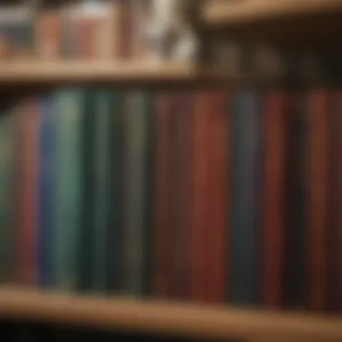 An array of forensic pathology textbooks displayed on a library shelf