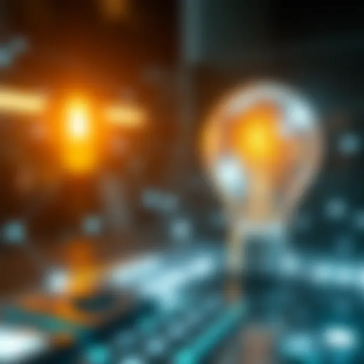 Futuristic representation of quantum communication technology