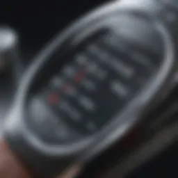 A close-up view of a glucose meter displaying readings.