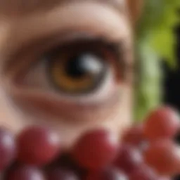 Grape seed extract in a bottle with grapes