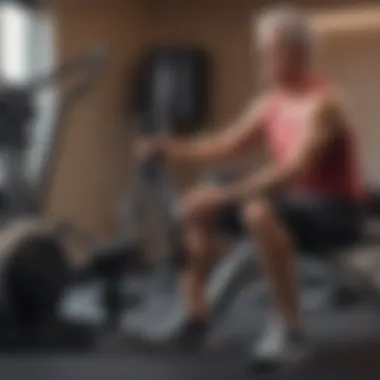 A close-up of fitness equipment tailored for seniors, highlighting accessibility and usability.